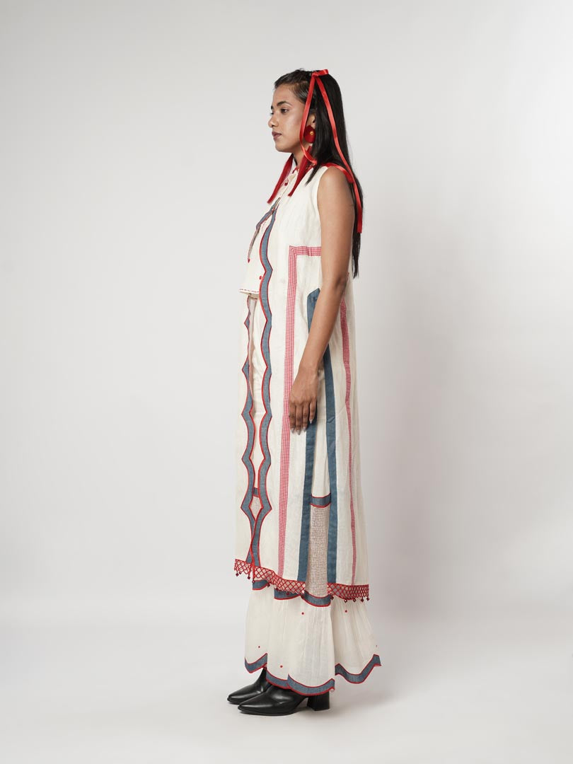 SCALLOPED 3-PC SHARARA SET