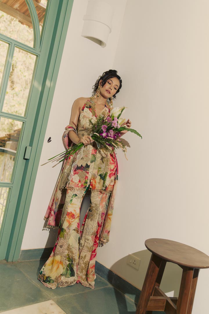 MULTICOLORED LEHENGA SET