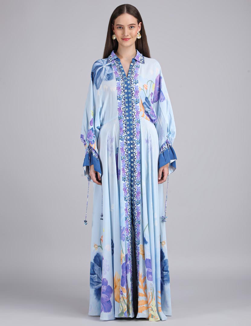 Petals Below Placement Printed Dress