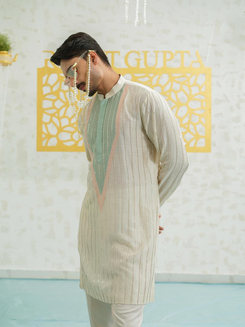 Patch Stripes kurta set