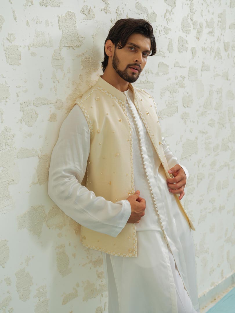 Cream button Bundi set