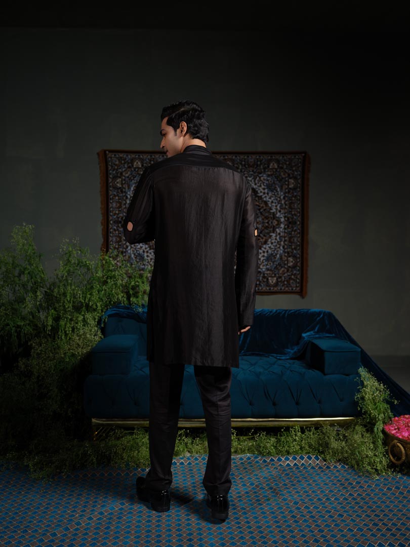 Black Bold Kurta Set