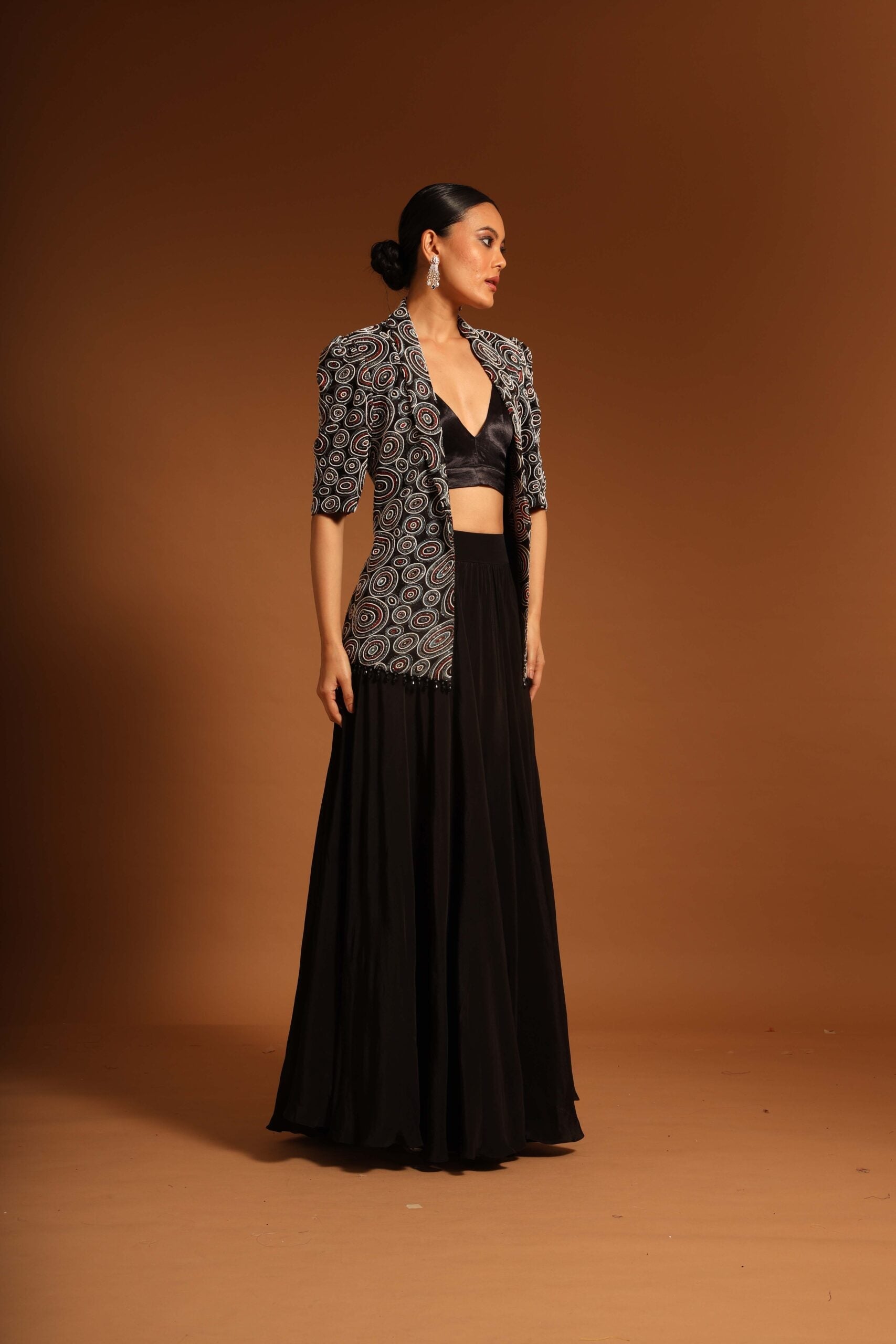 SARGAS  AJRAKH JACKET AND FLARE PANTS