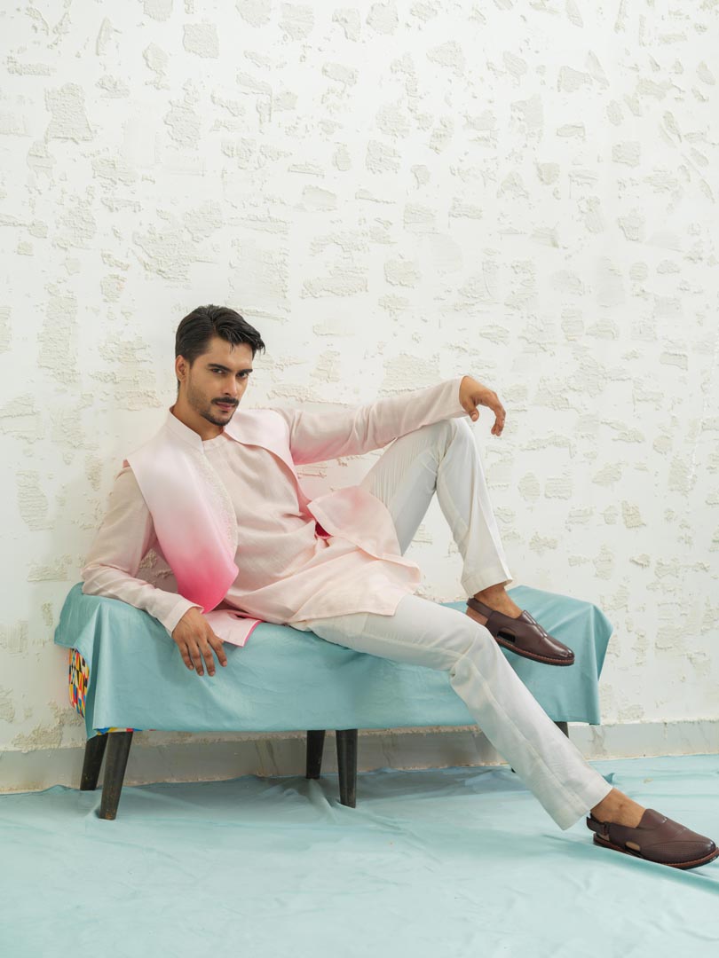 Pink Ombre Wave Bundi  set