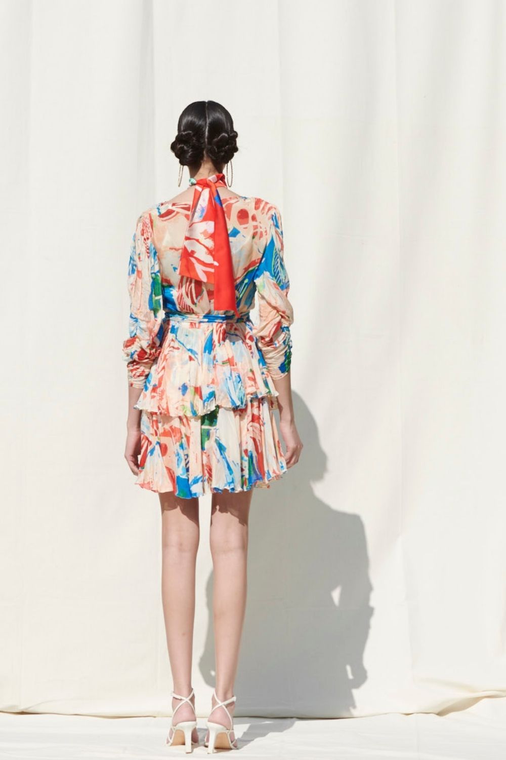 Short Tierd Dress With A Slip