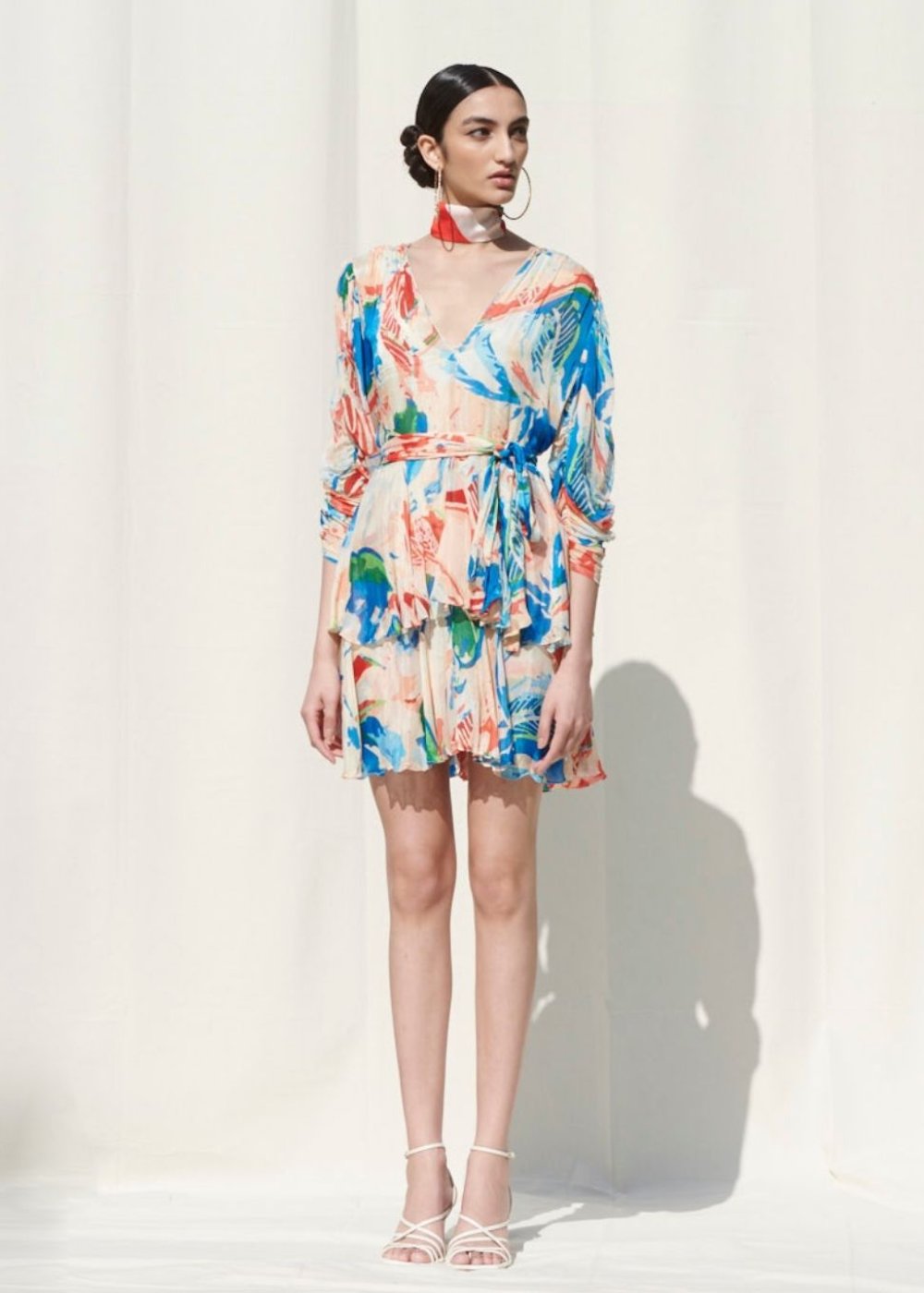 Short Tierd Dress With A Slip