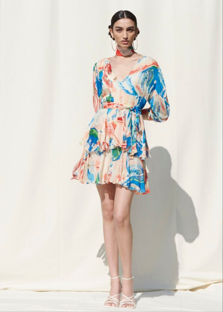 Short Tierd Dress With A Slip
