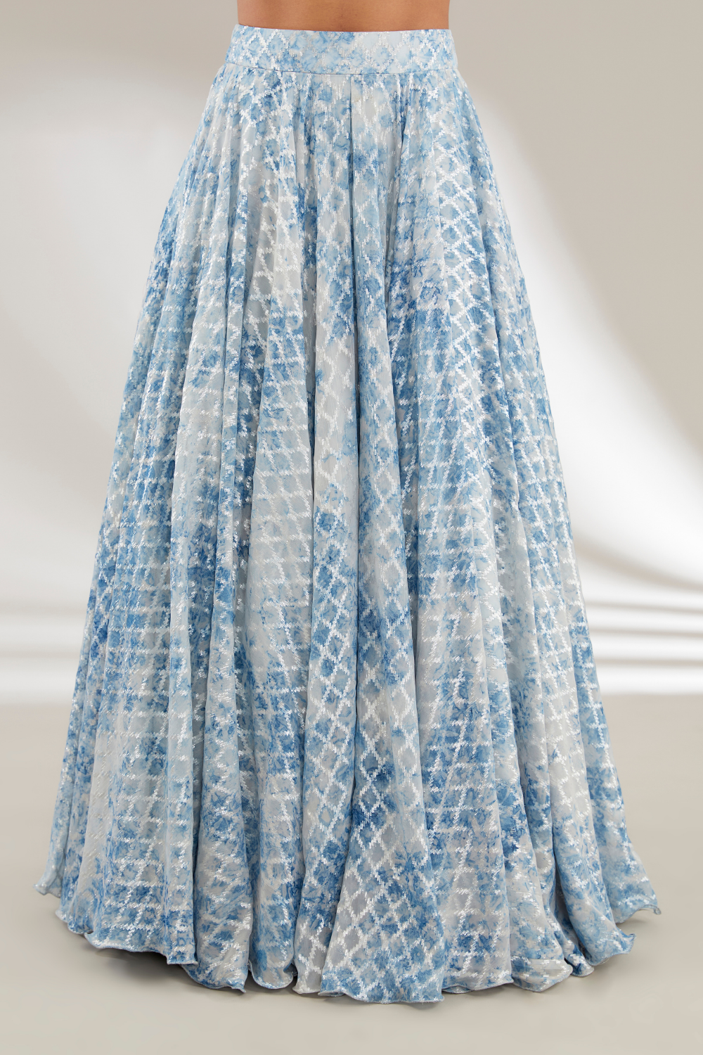 Ishani Lehenga Set - Royal Blue Upada Silk & Organza Ensemble