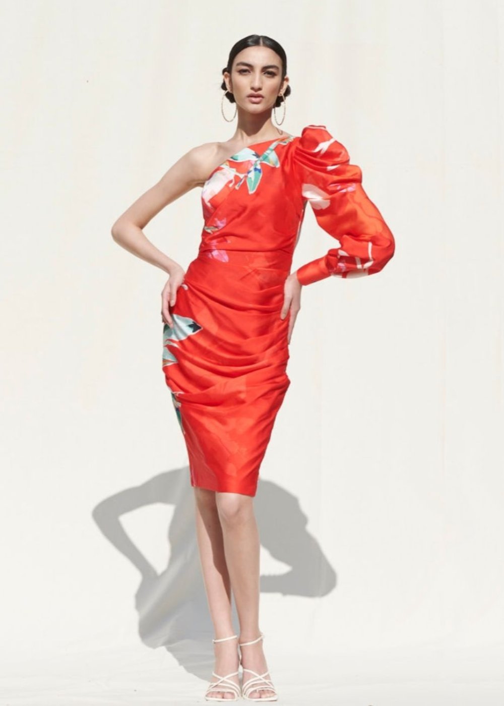 Red Tropical Mini Dress