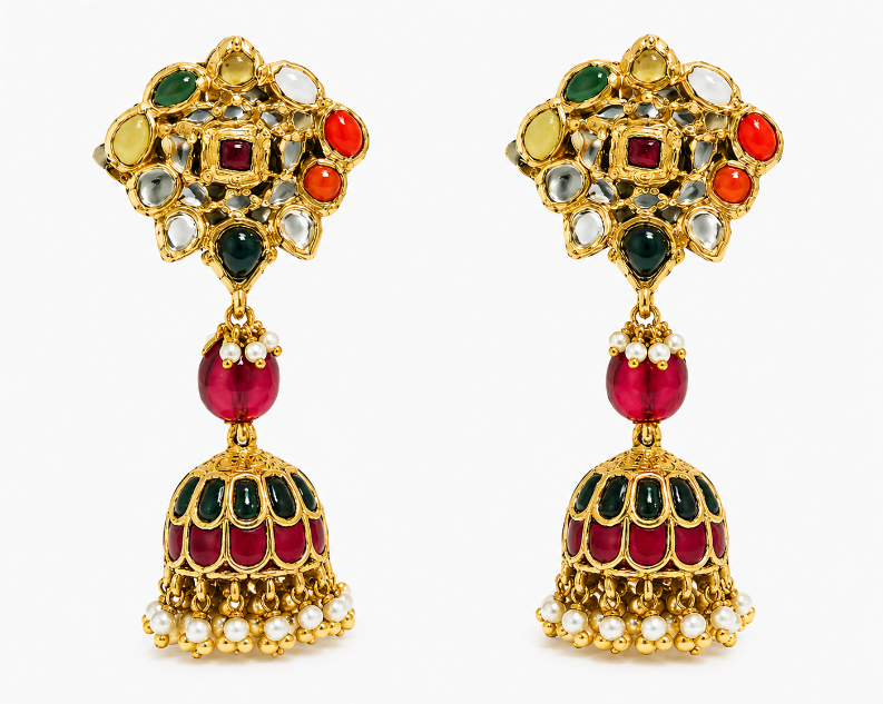 Navratna Floral Choker Set