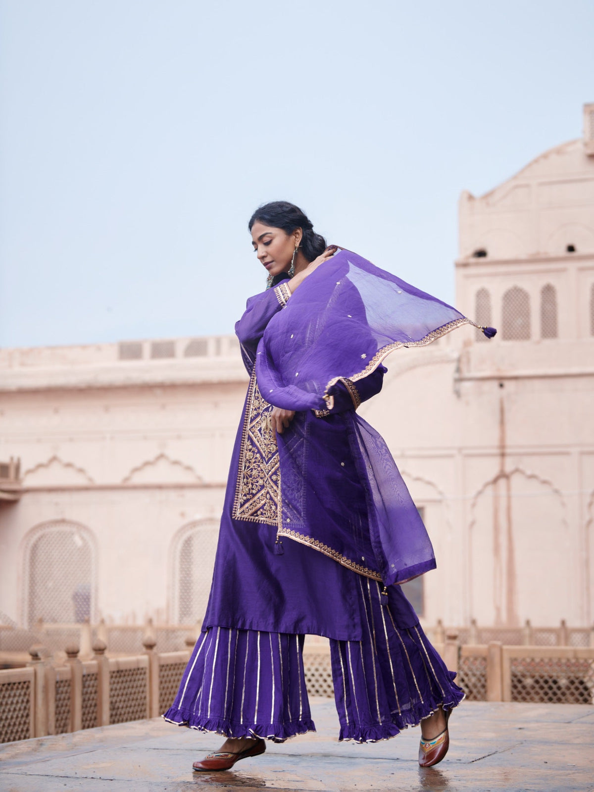 peacock signature sharara set