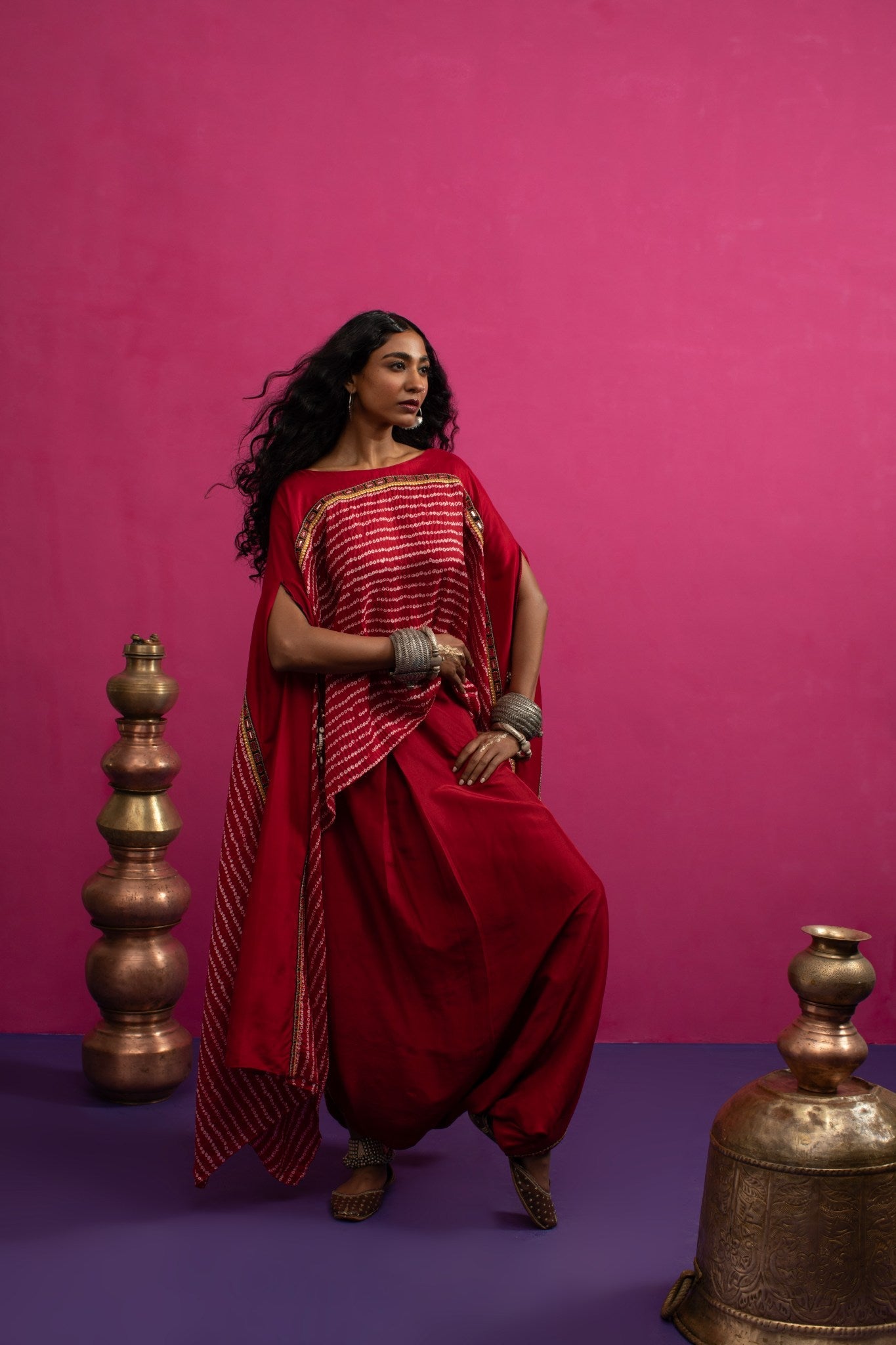 Mangalya asymmetrical cape set