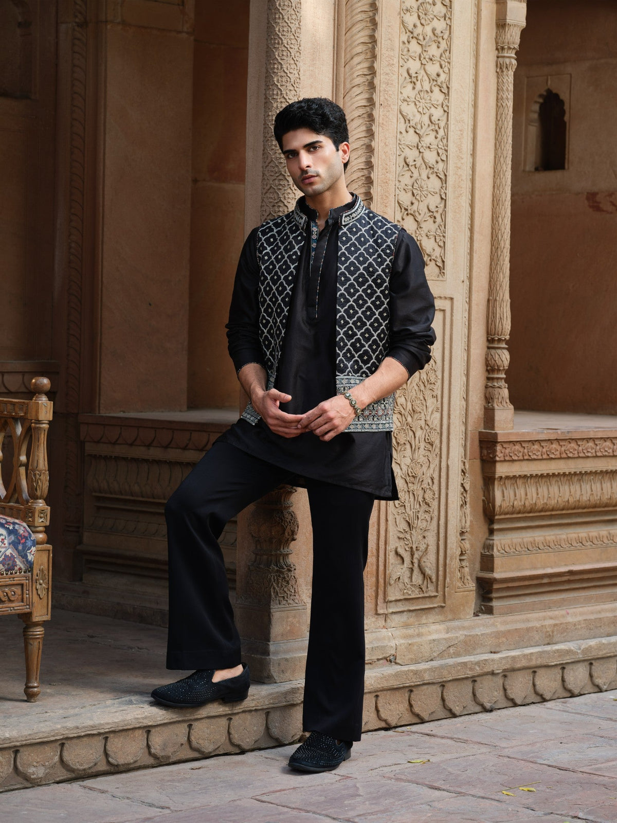 Jalore Kurta Jacket Set