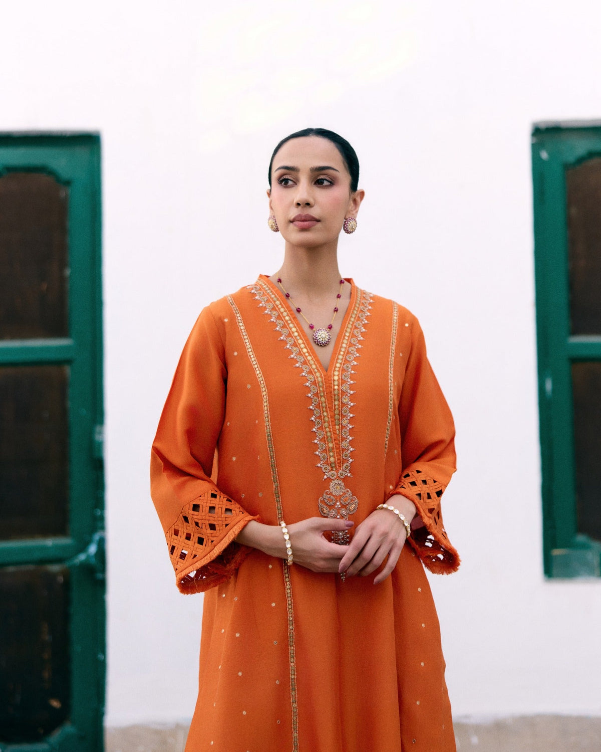 Saffron Choga Set