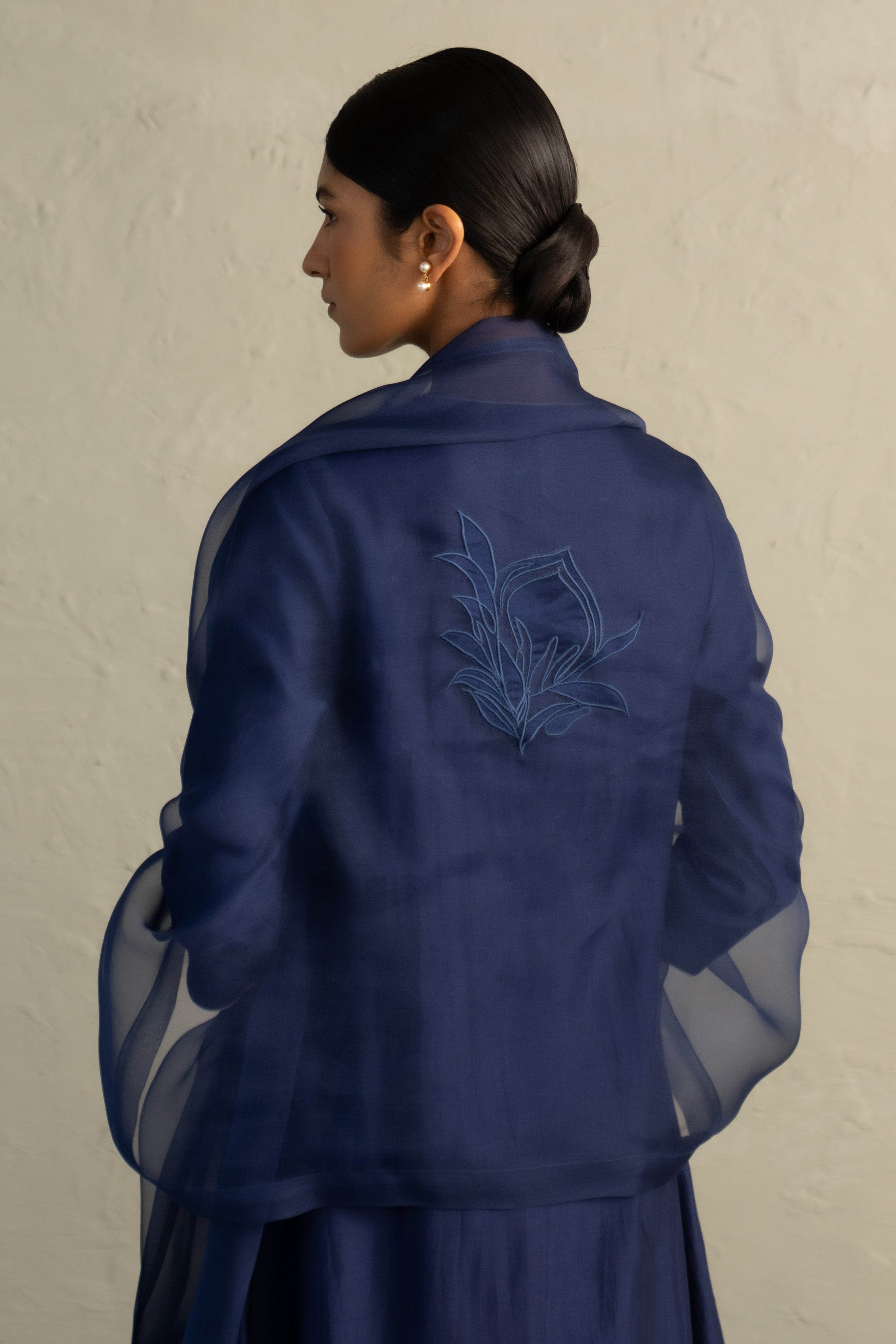 Blue Edit Hi-Lo Set with dupatta