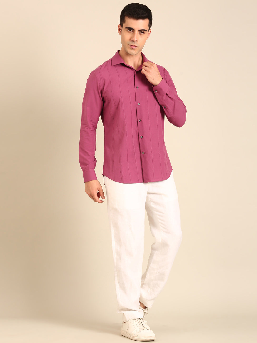 Light Purple Malai Cotton Shirt