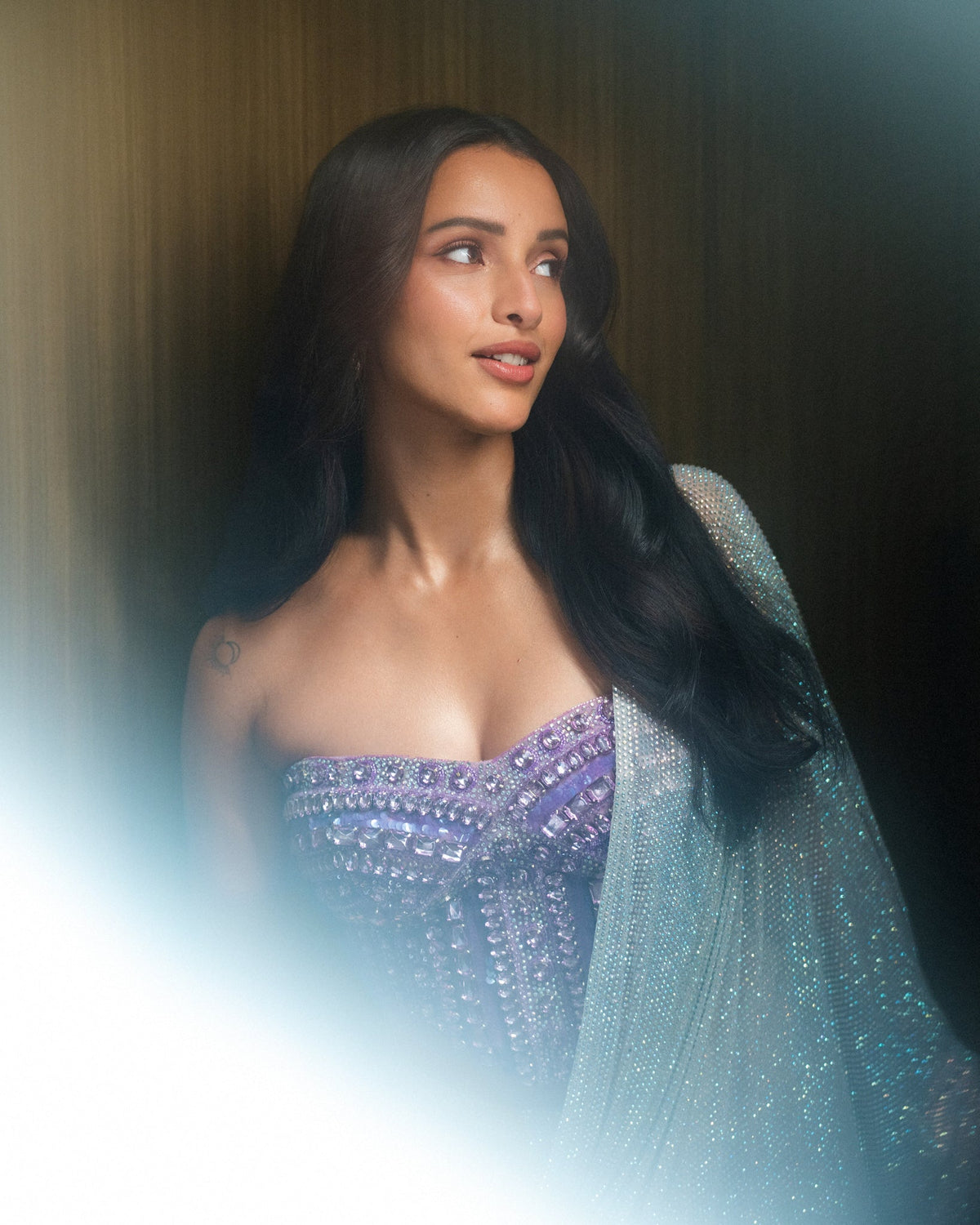 Tripti Dimri in Lilac Lumina Drape Set