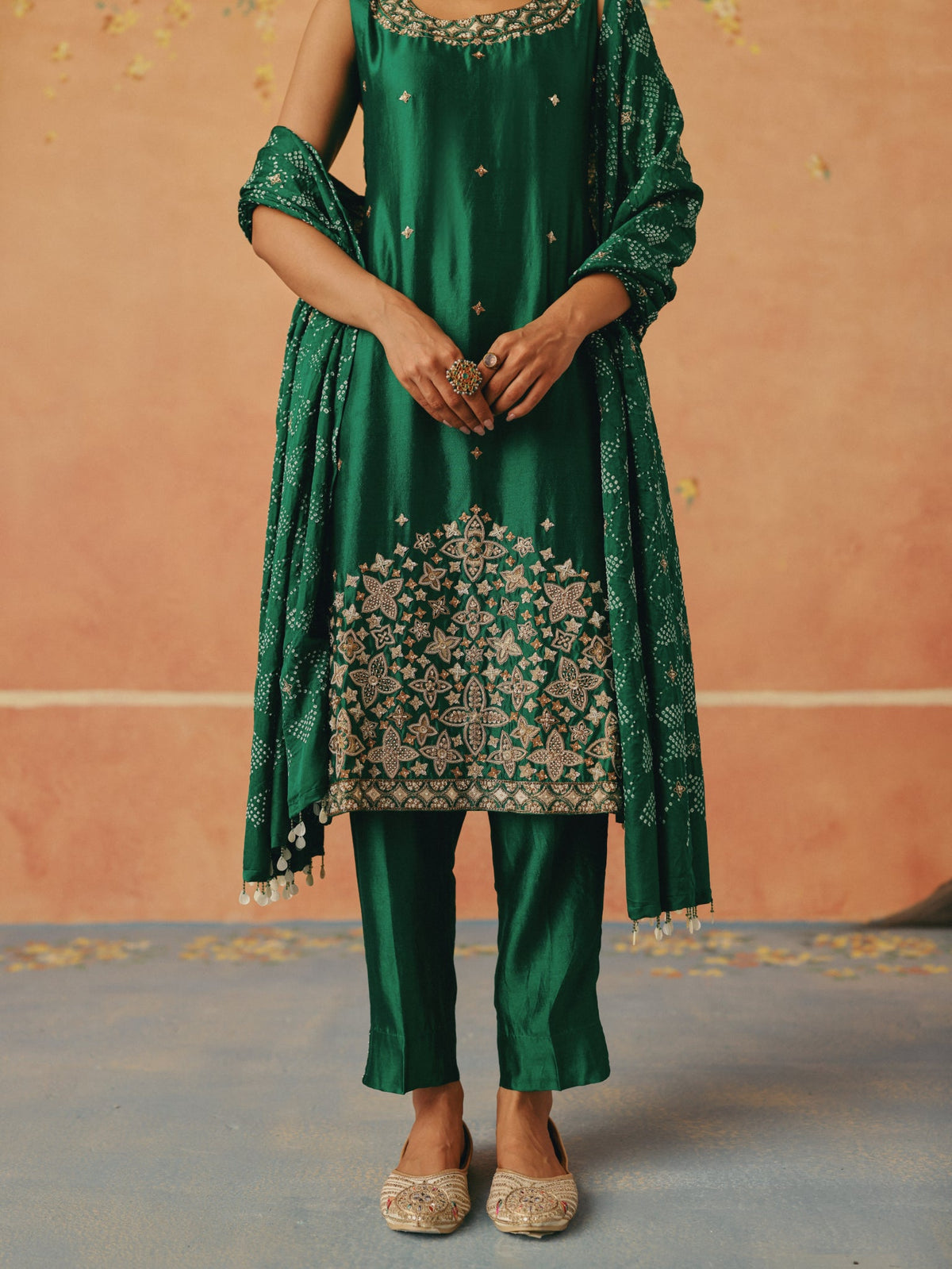 Panna  Phool Kurta Set