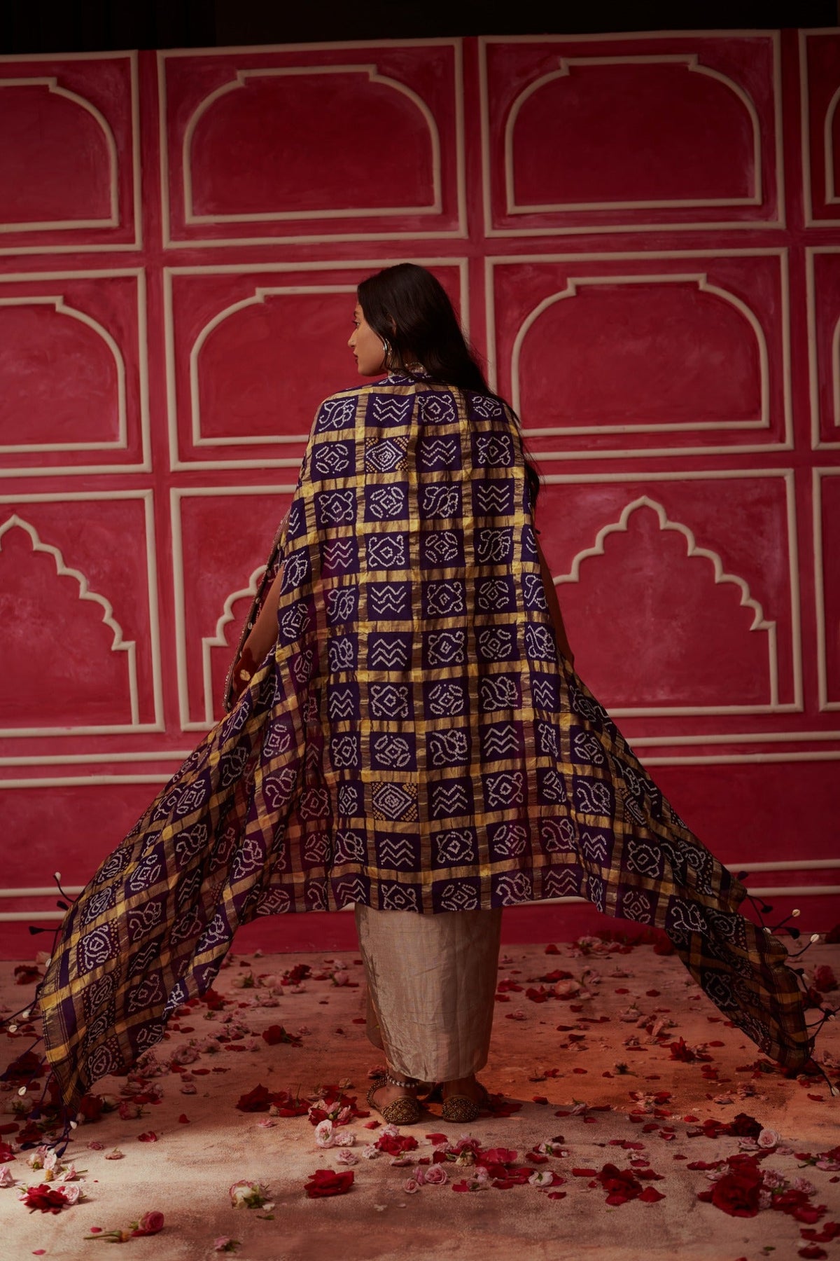 gharchola cape skirt set