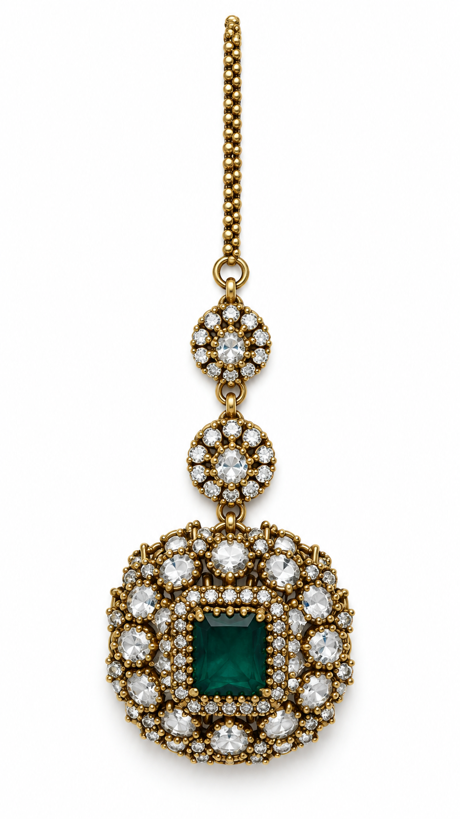 Emerald Kundan Choker Necklace Set