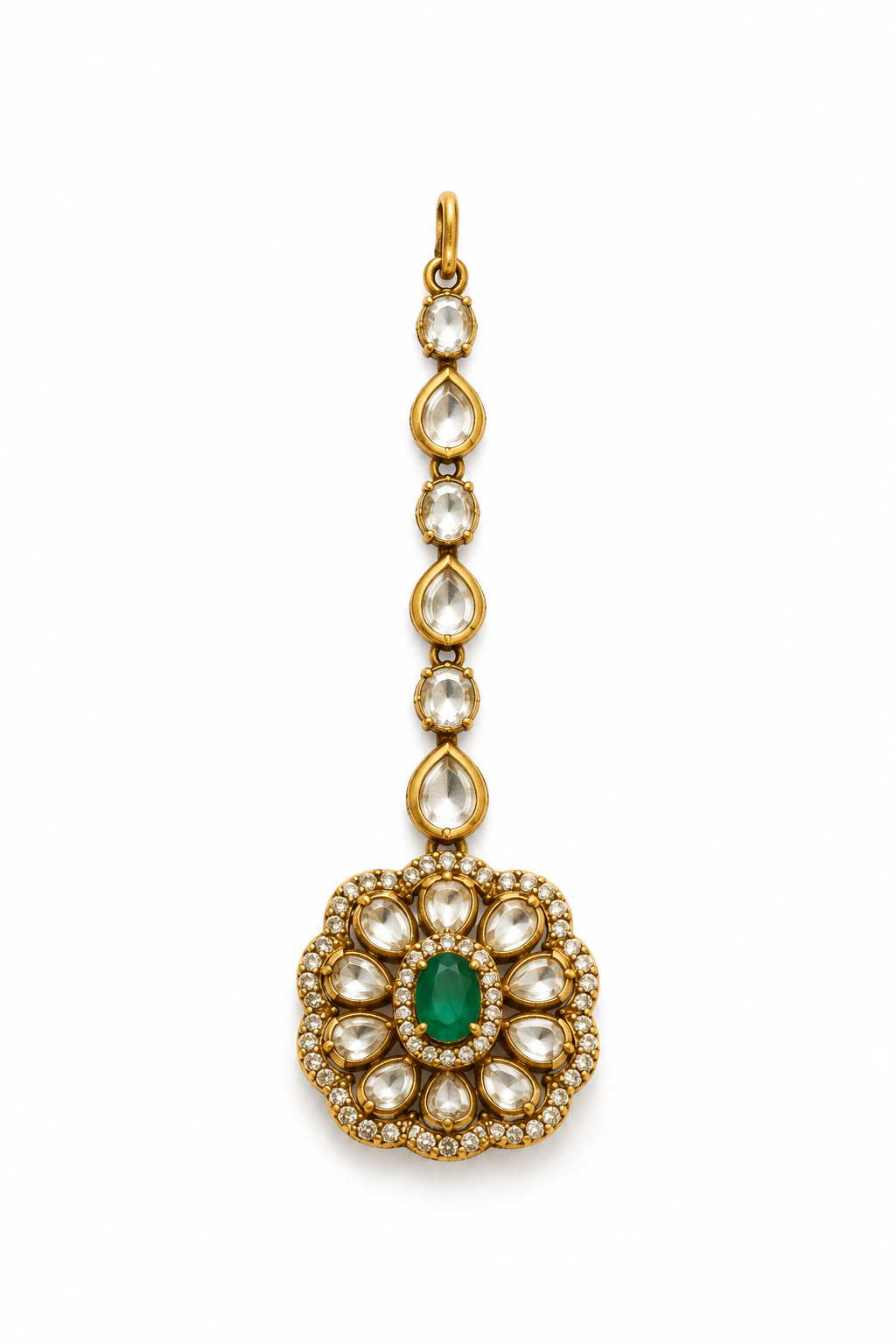Emerald Kundan Layered Necklace Set