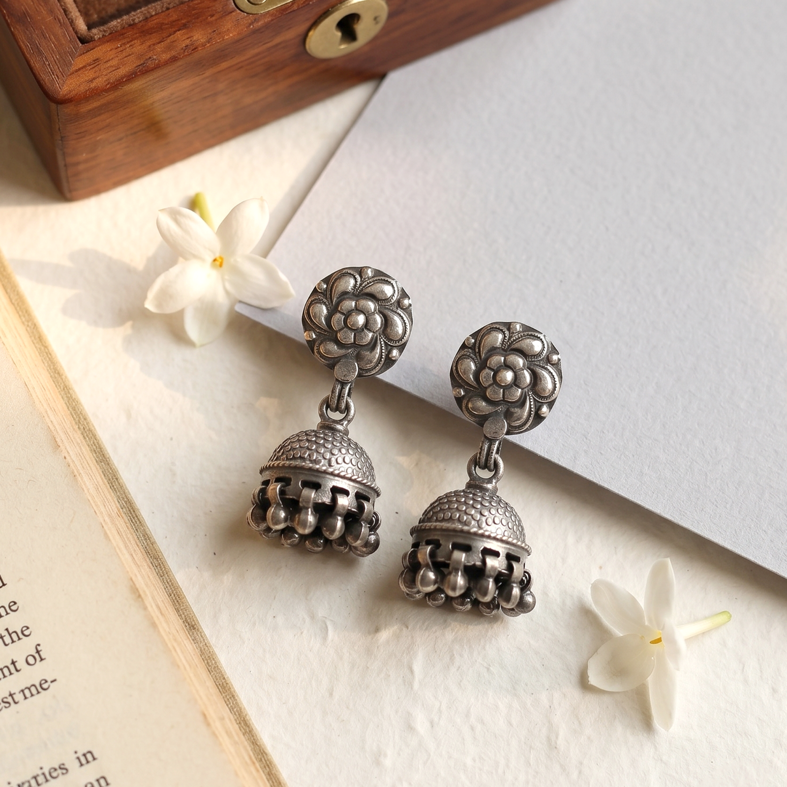 Sangeeta Boochra Traditional Floral Jhumka Earrings