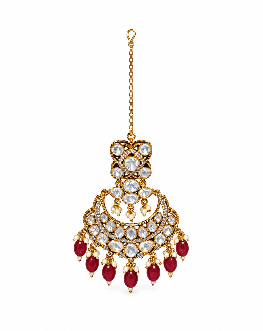 Ruby Kundan Bridal Choker Necklace Set