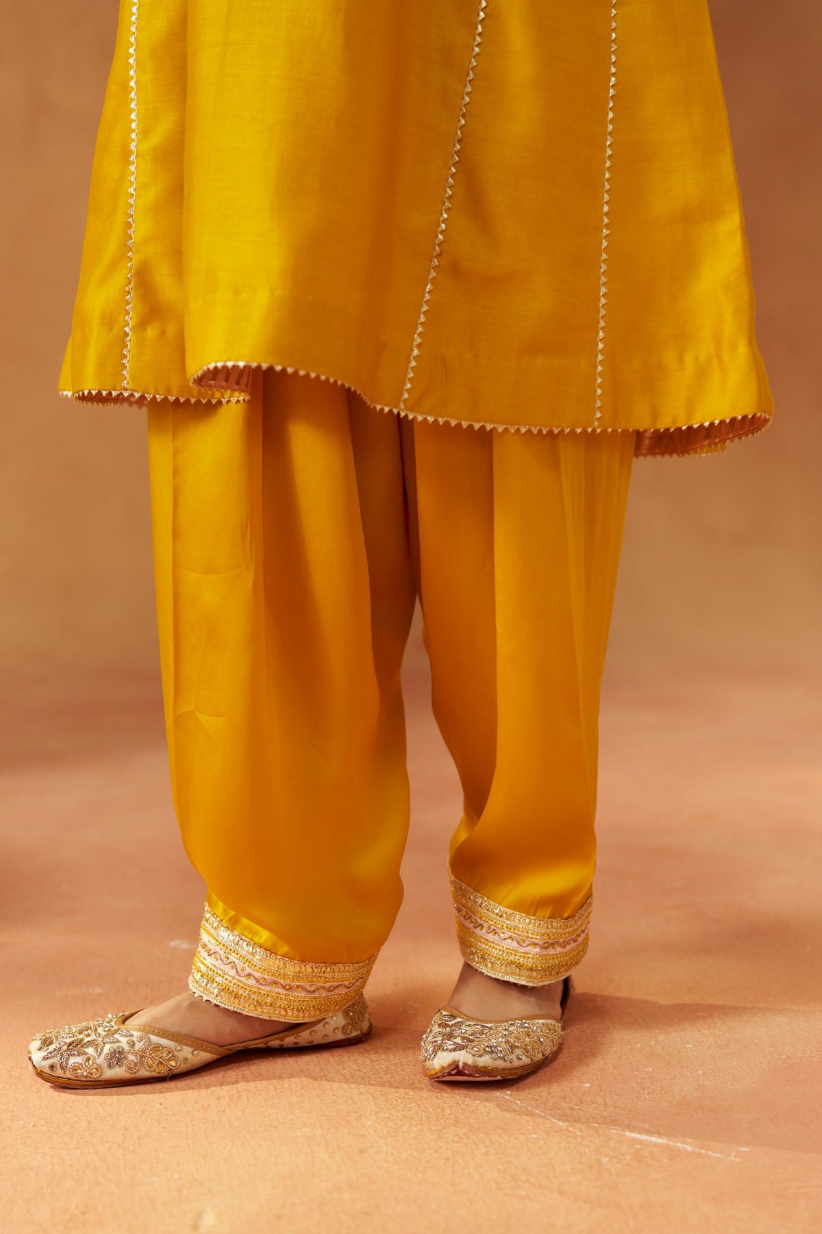 Zimal mustard chauga with salwar and dupatta