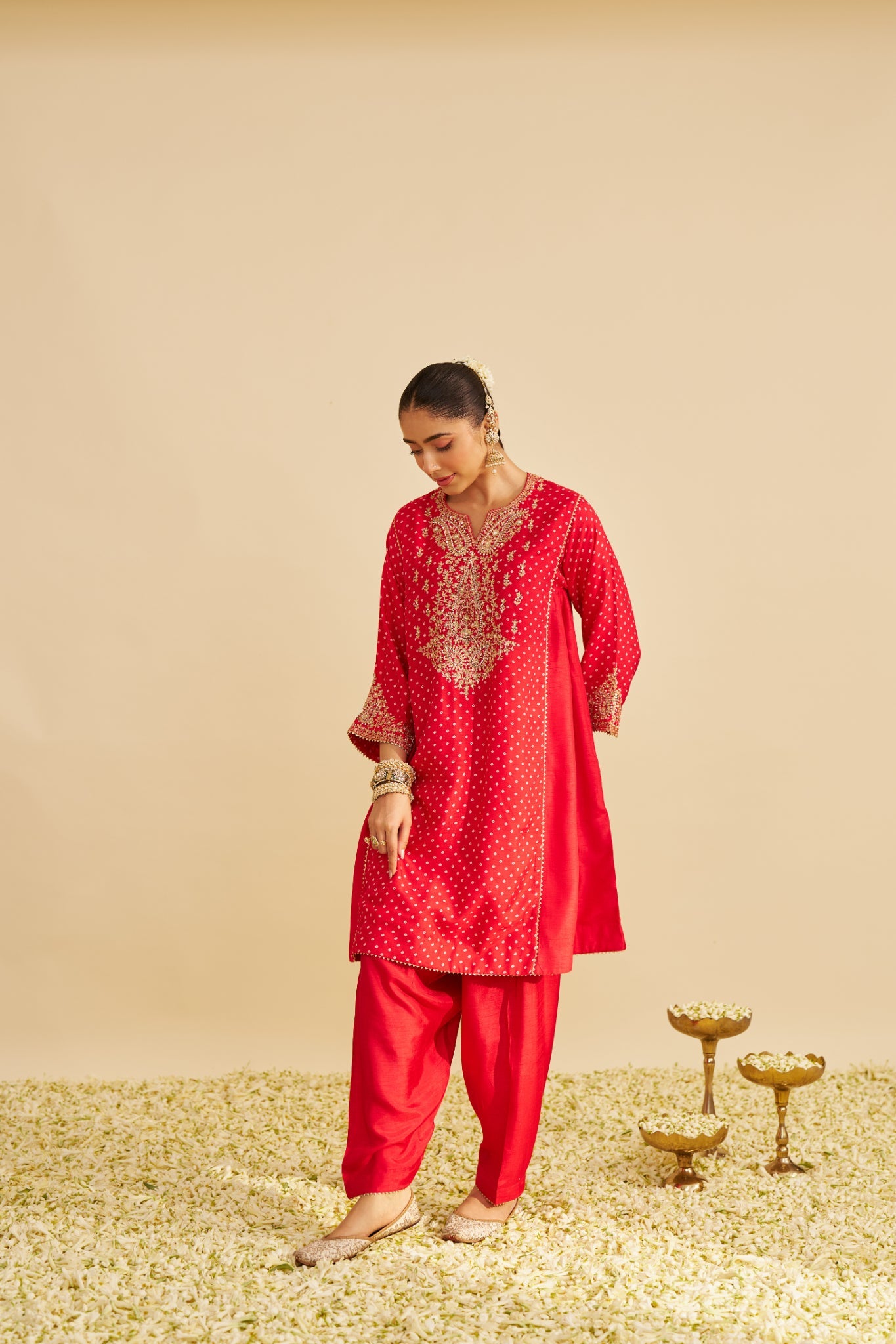 KAYRA - SHORT GATHERED CHAUGA WITH SALWAR