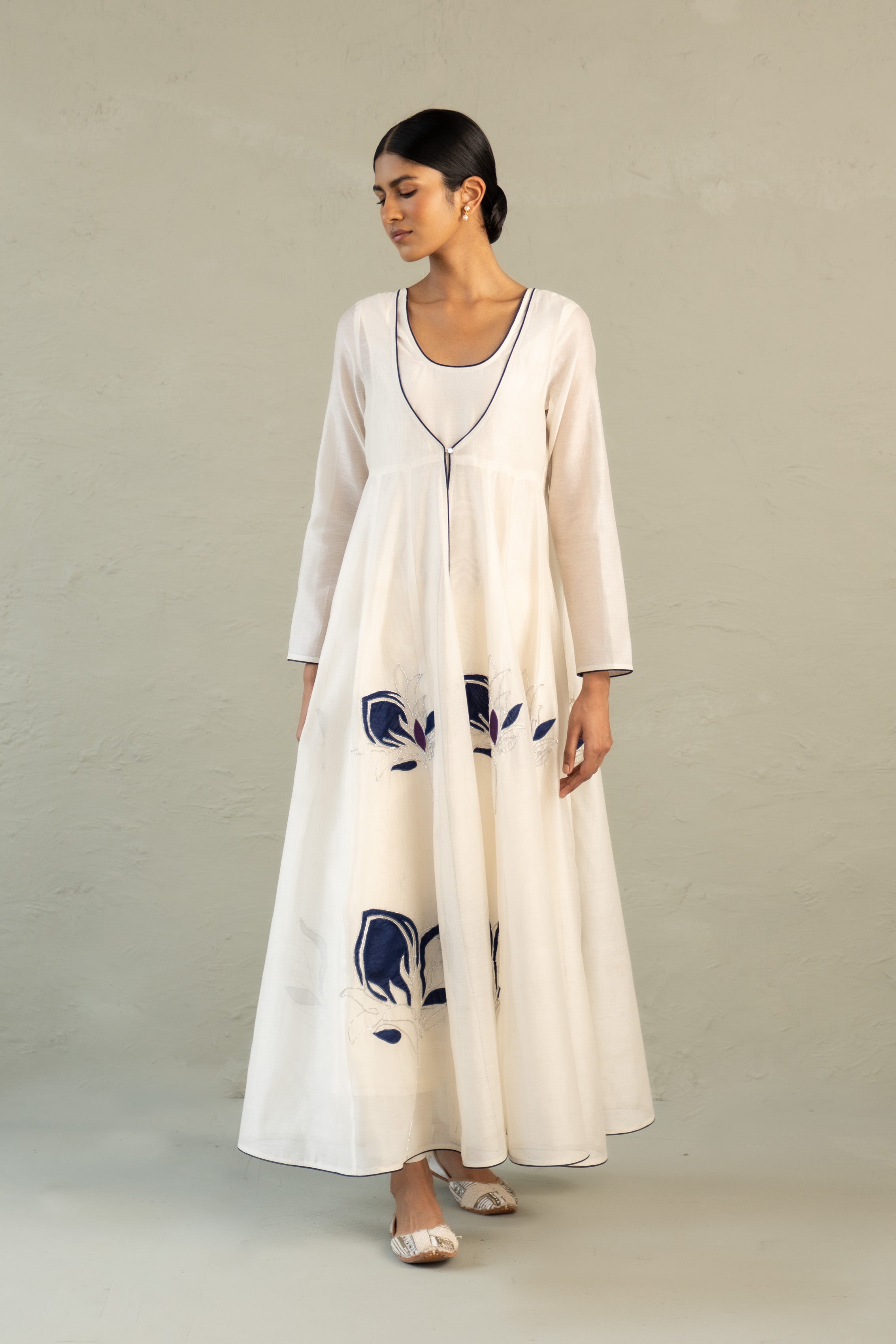 Blue Edit long dress/anarkali
