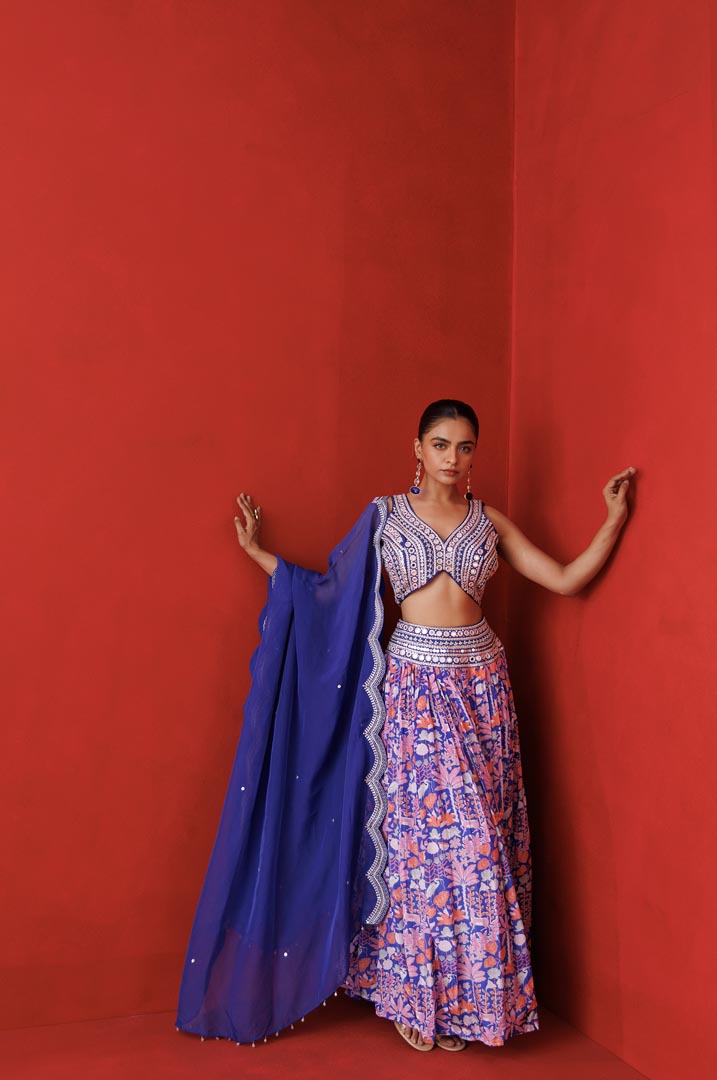 Sapphire serene lehenga set