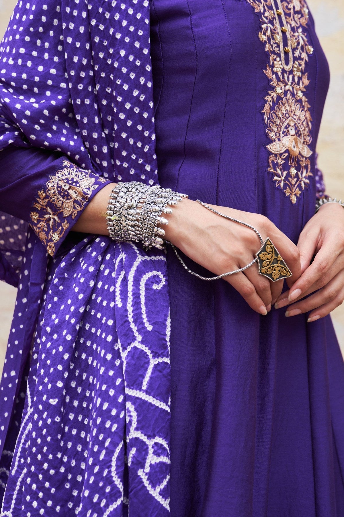 Mor kalidaar short anarkali