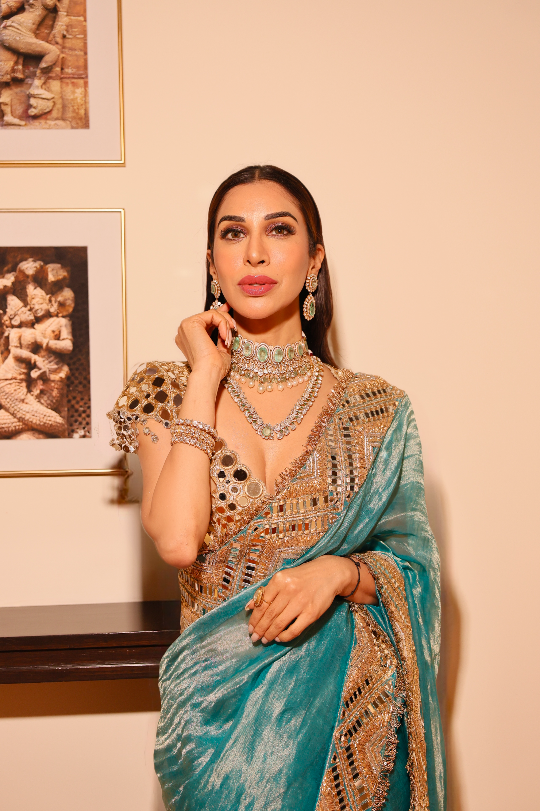 Sophie Choudry in Neelima Saree Set