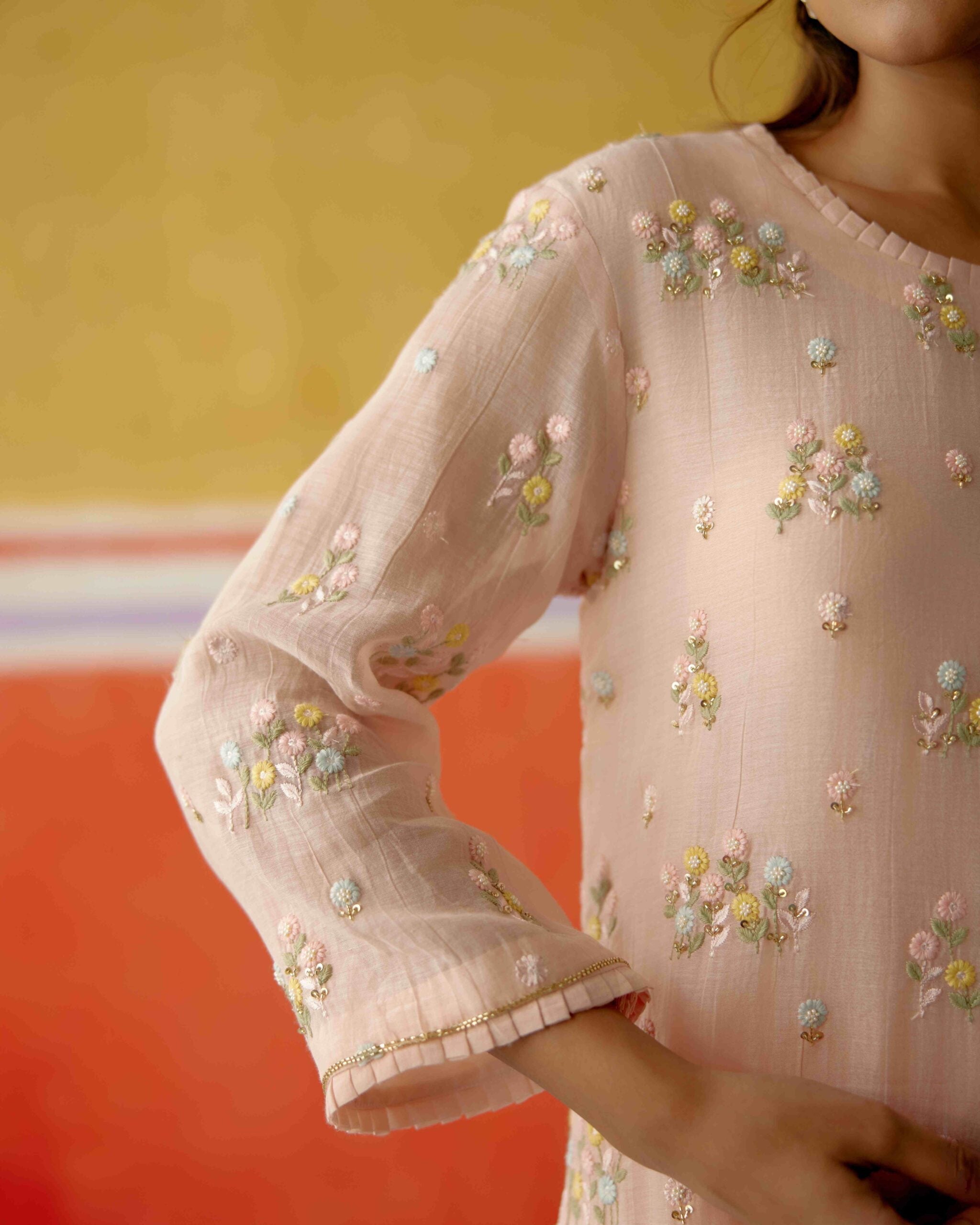Pankhudi Frill Long Kurta Set