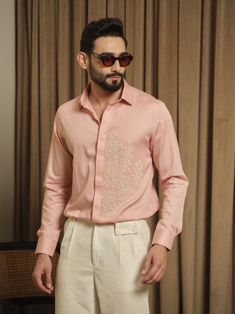 Peach Puzzle Party Shirt