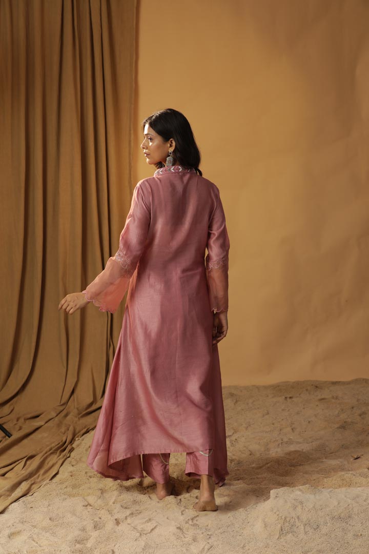 Image of PYAAZI HANDPAINTED A-LINE KURTA SET