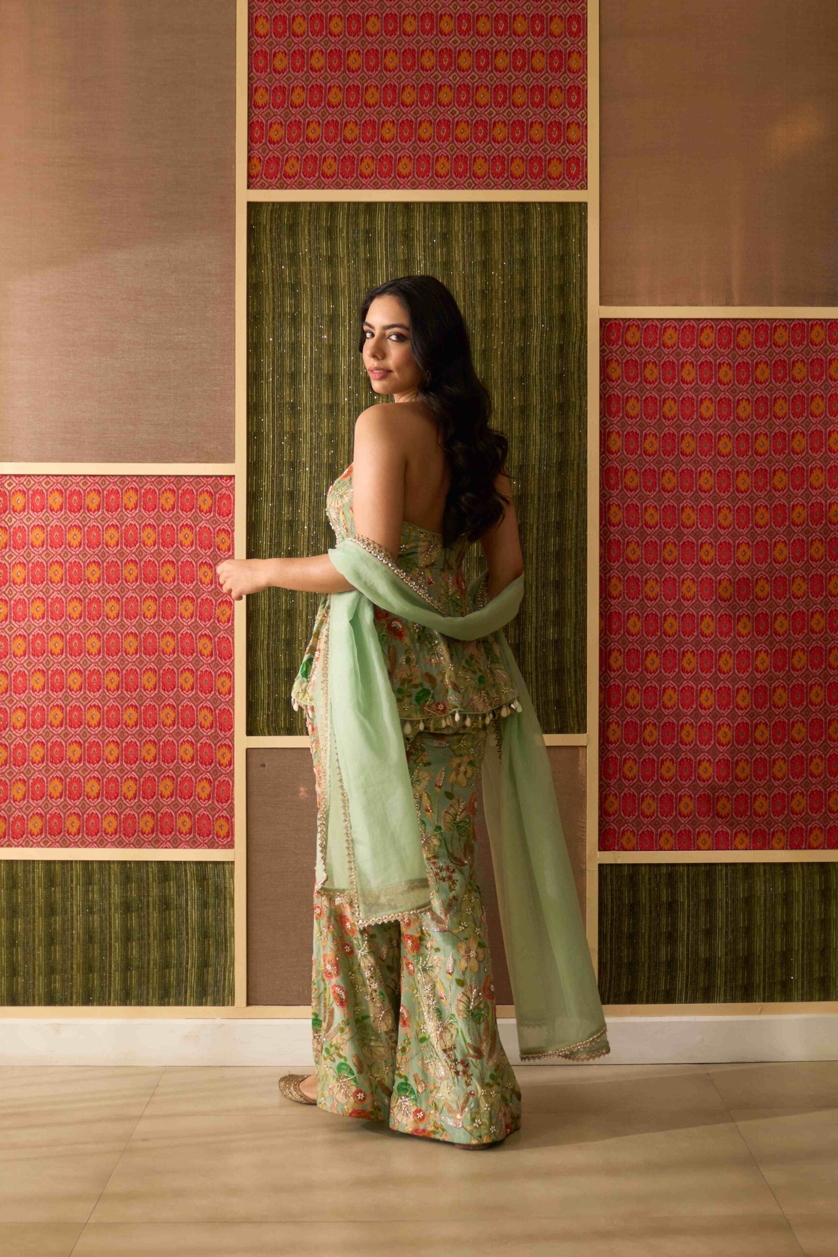 Mint Mehfil Sharara Set