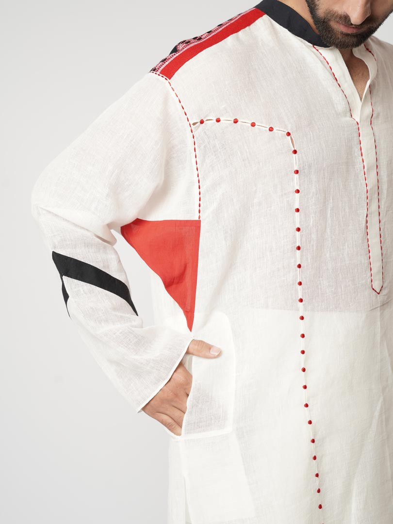 RUBY BINDI PANELLED OVERSIZED GUSSET KURTA SET