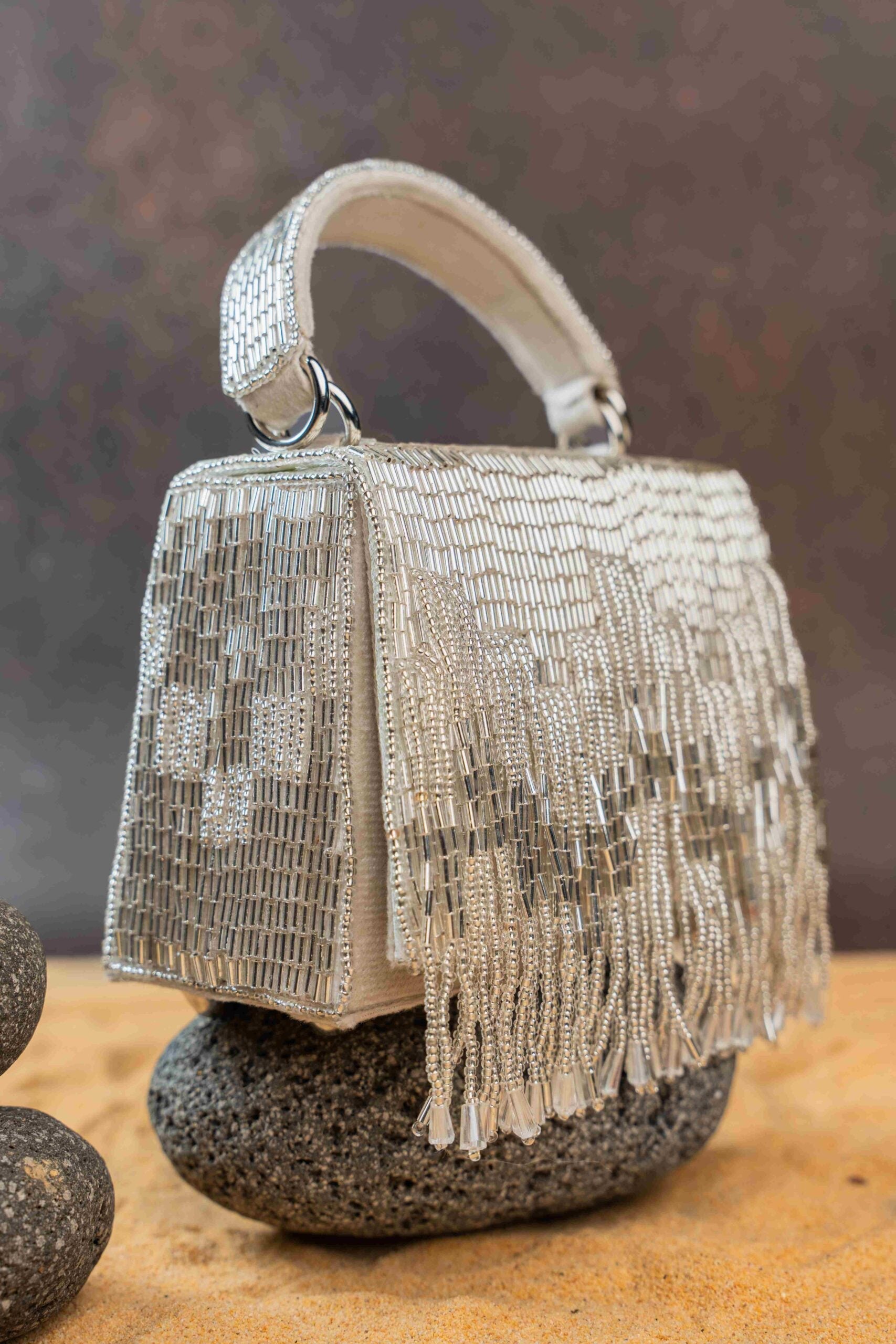 Salli En vie Mini Kasse Tassel Silver