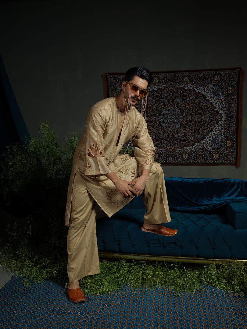 Lotus Cutwork Modern kurta Set