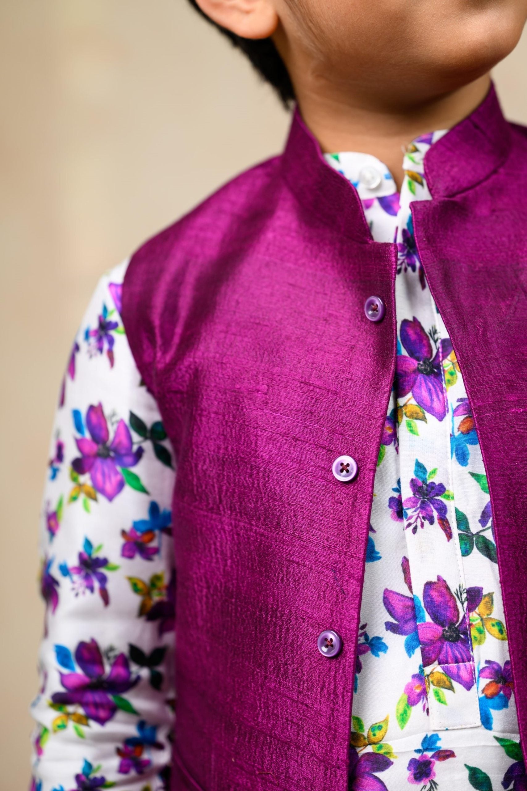 Pure silk bandi kurta set