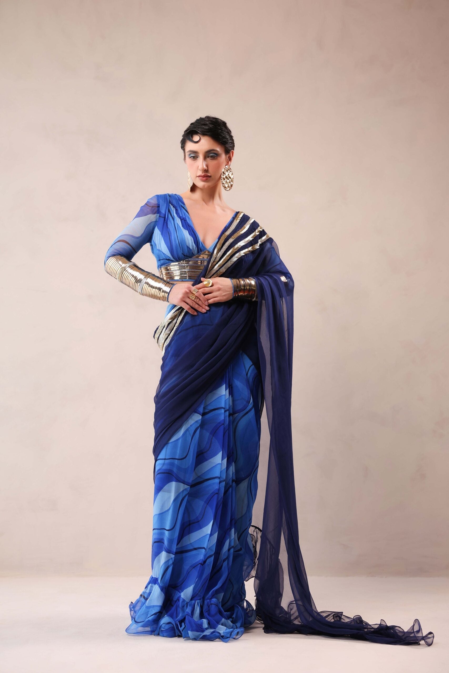 The Hollywood saree with Cinema Blouse