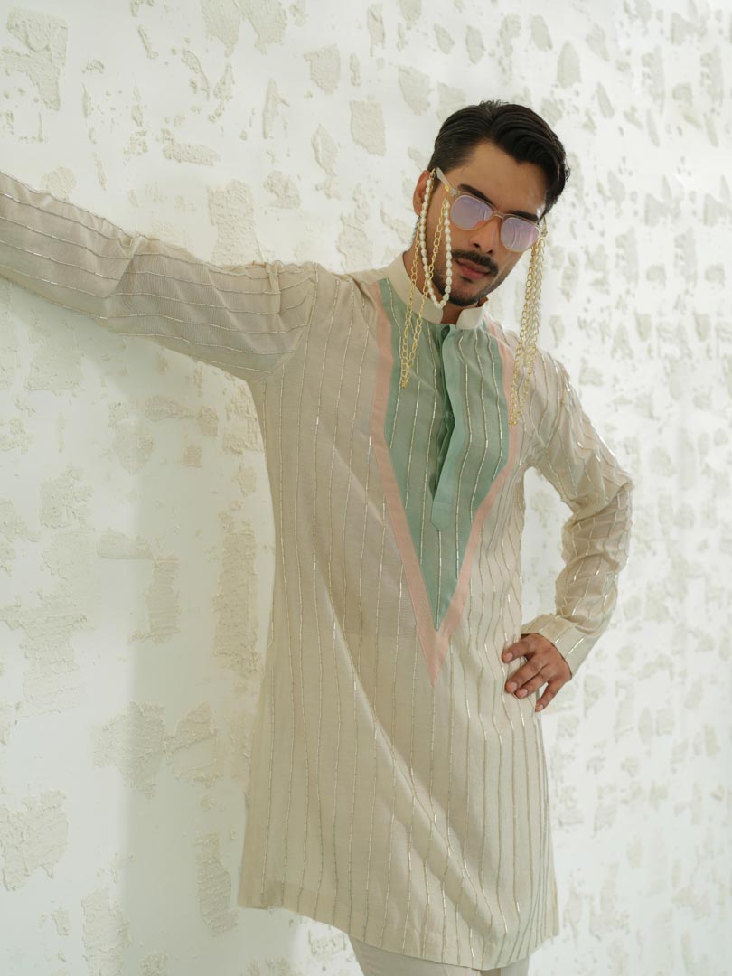 Patch Stripes kurta set