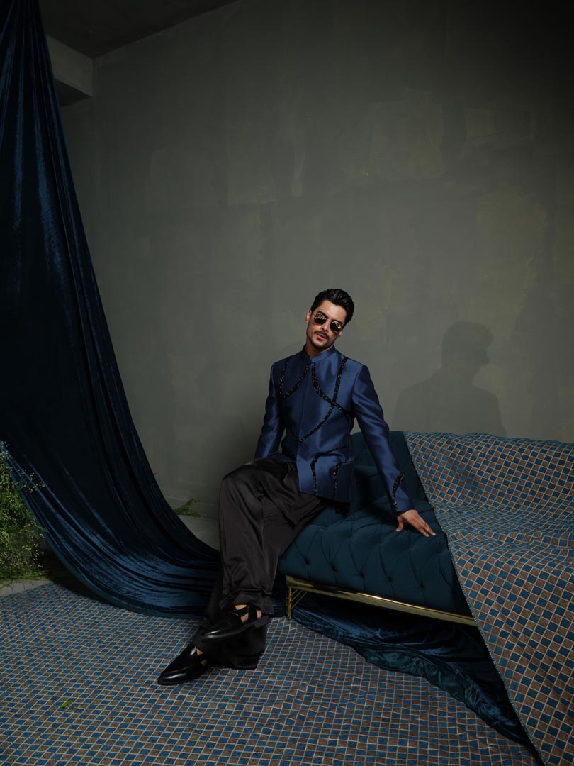 Midnight Bandhgala Set