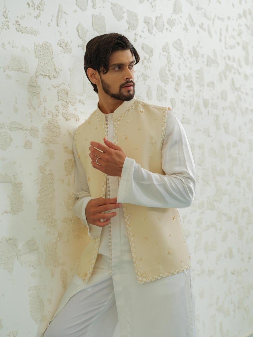 Cream button Bundi set