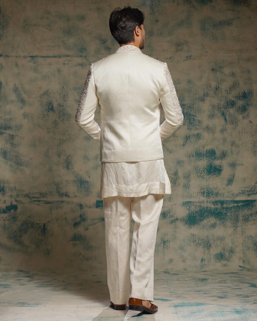 Honeyed Ivory Pearl Short Jacket set