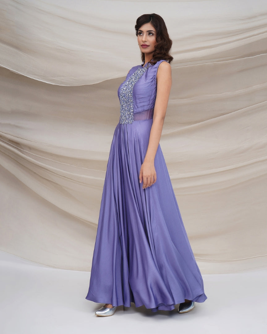 Lavender waistcoat & Sequin Skirt