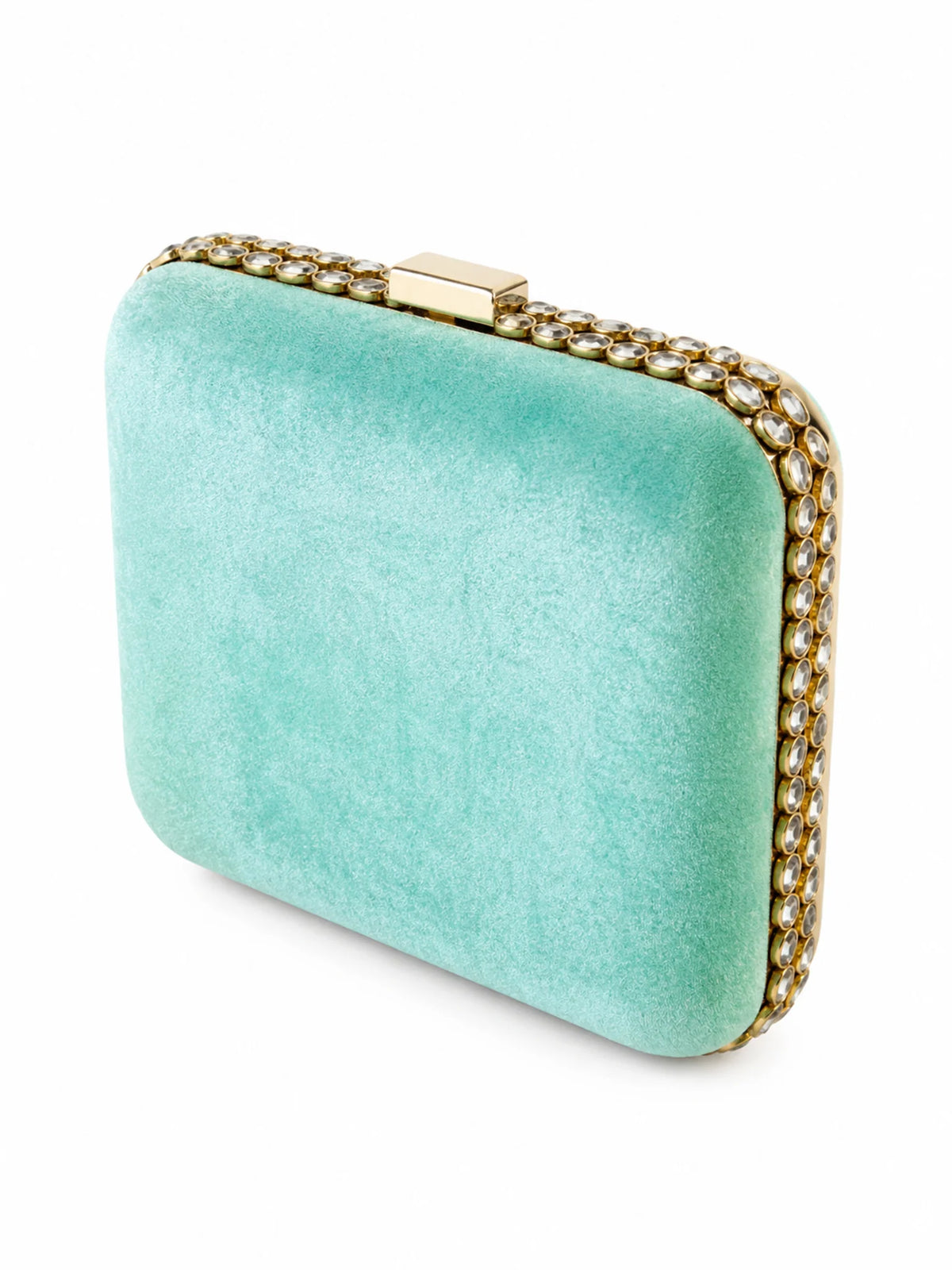 Royal Courtesan Miniature Art Clutch Bag with Gold Embellishment