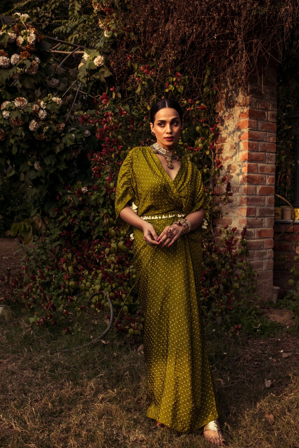 Kimono bandhni dress