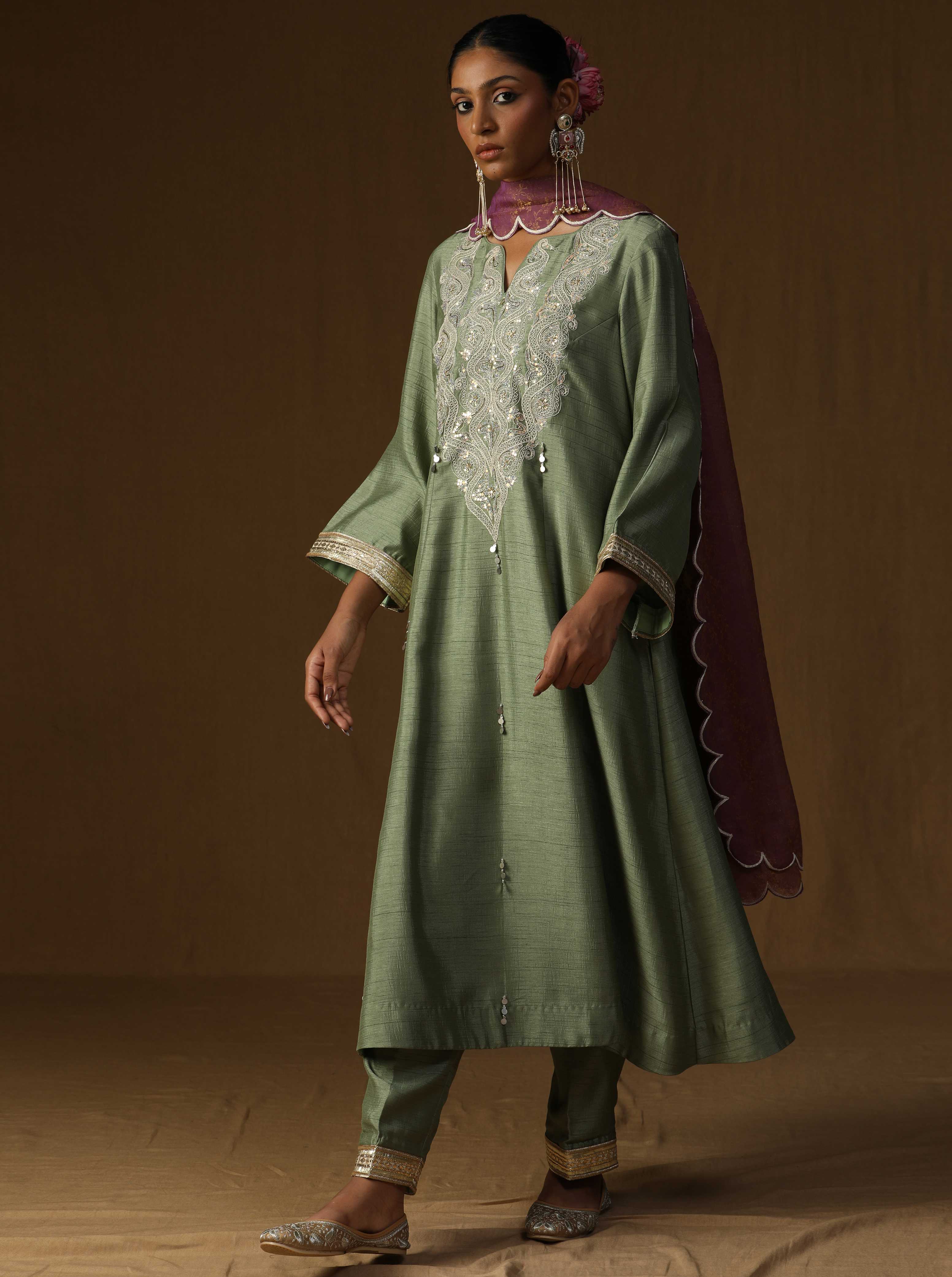 Madhavi � Dhani Embroidered Suit Set
